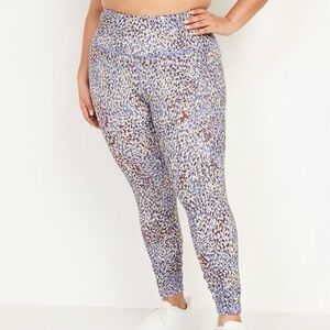 Old Navy Blue and Brown Leggings with Stretchy Fit